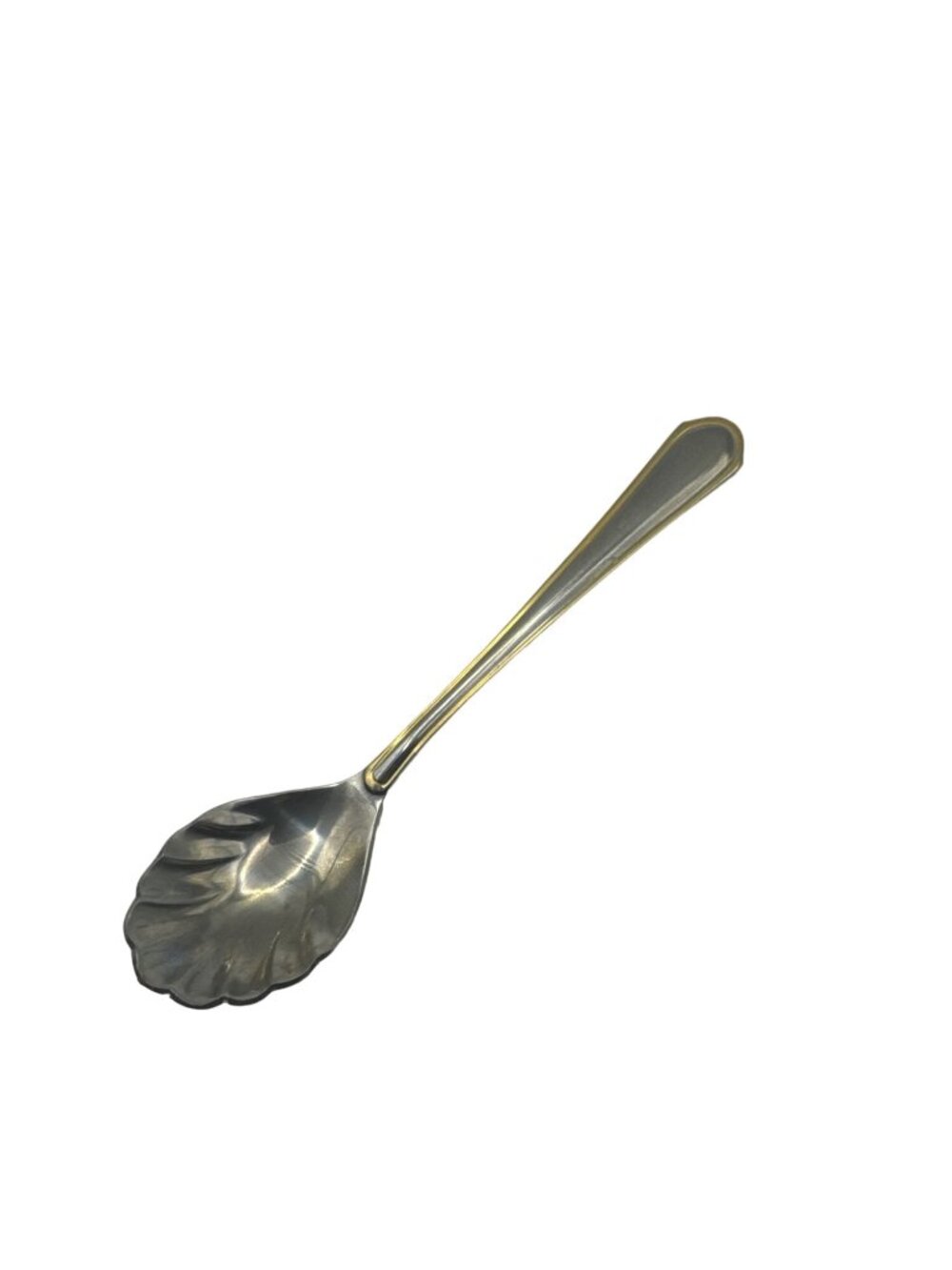 Hampton Silversmiths Stainless Shell Shaped Sugar Spoon 6.25 inch